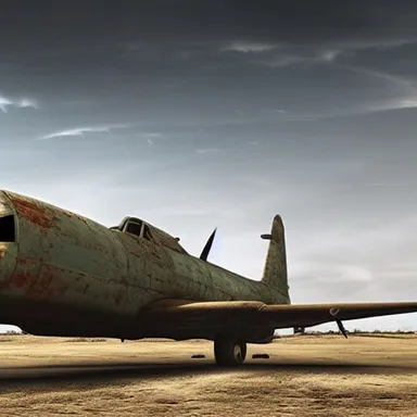 Rusty Single Piston Engine Transport plane sitting on tarmack.