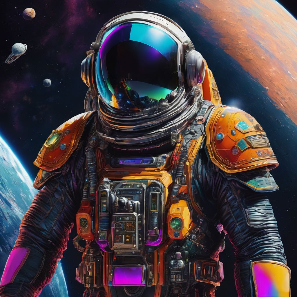 picture of a space man created by ai