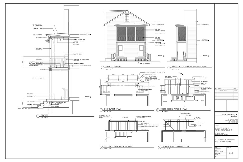 Schematic of a porch