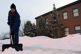 Man shoveling snow