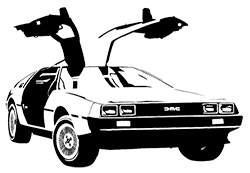 Delorean car logo